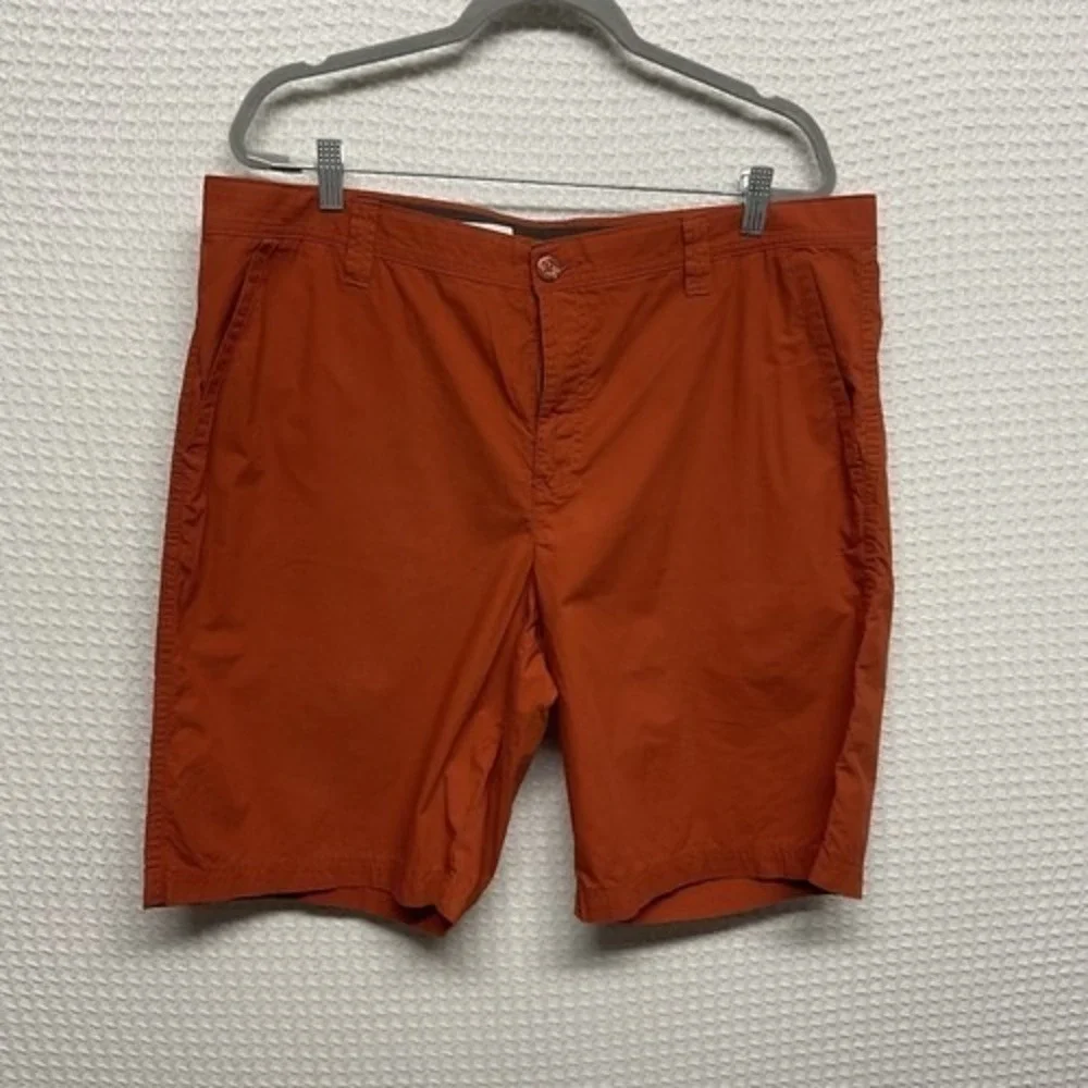Columbia Orange Hiking Outdoor Chino Shorts Men 38x10 India Cotton/Polyester